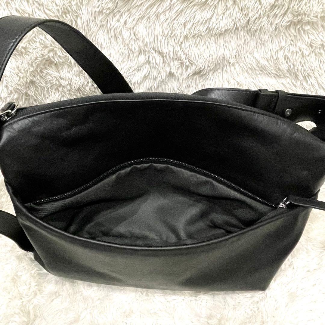 美品✨ear PAPILLONNER 2WAY レザーショルダーバッグ ブラック