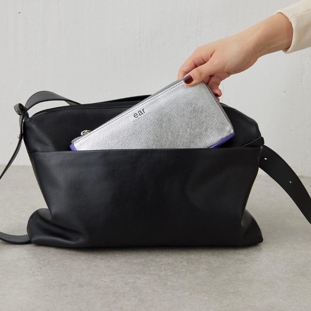 美品✨ear PAPILLONNER 2WAY レザーショルダーバッグ ブラック