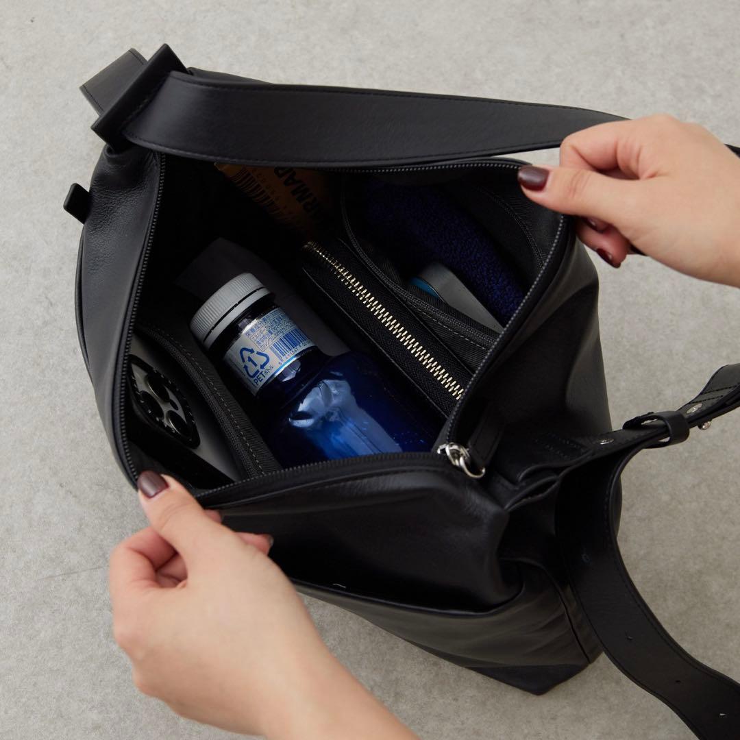 美品✨ear PAPILLONNER 2WAY レザーショルダーバッグ ブラック