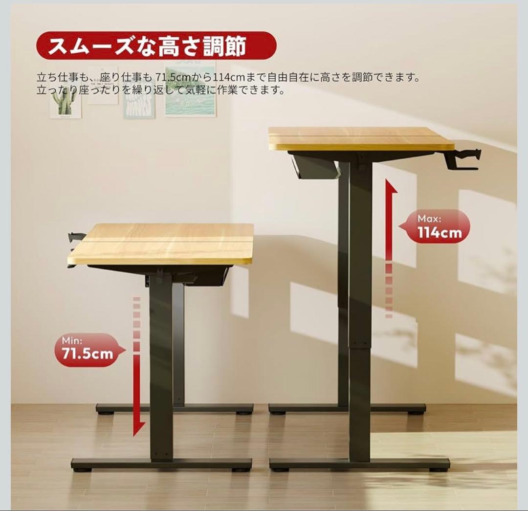 FLEXISPOT 昇降デスク パソコンデス 幅120cmスタンディングデスク