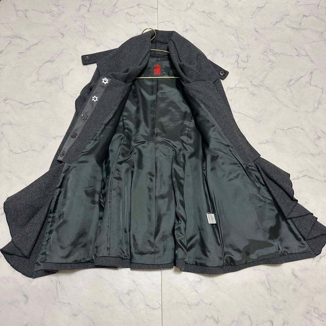 マリテフランソワジルボー フリルデザイン ウールコート