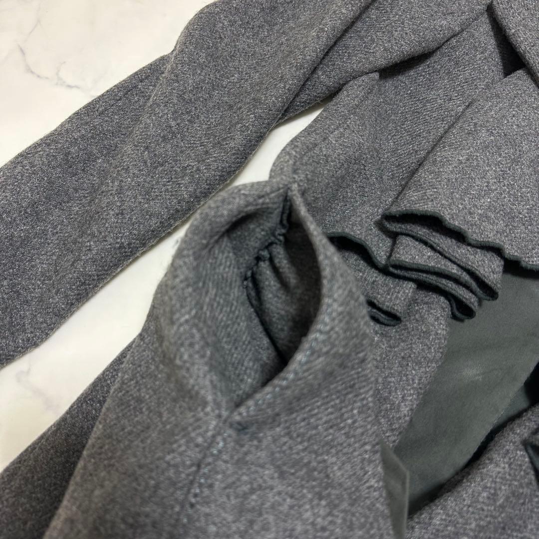 マリテフランソワジルボー フリルデザイン ウールコート