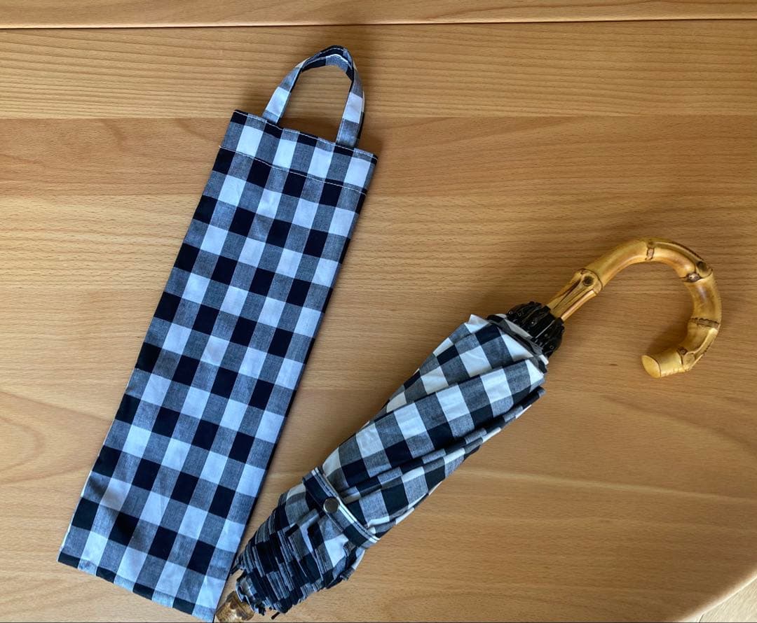 サンクcinq 日傘ギンガムチェック⭐︎折りたたみ