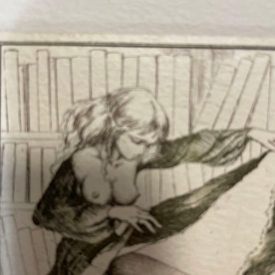 アルフォンスイノウエ銅版画(蔵書票)