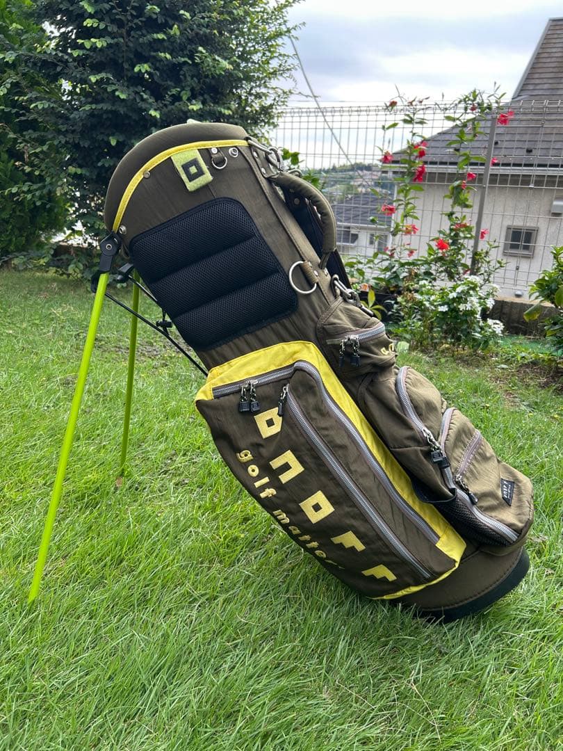 オノフ　ゴルフスタンドバッグ オリーブグリーン/イエロー