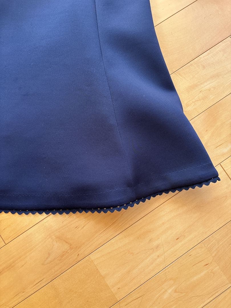 【美品】CELFORD レーストリムポンチワンピース　ネイビー　size38