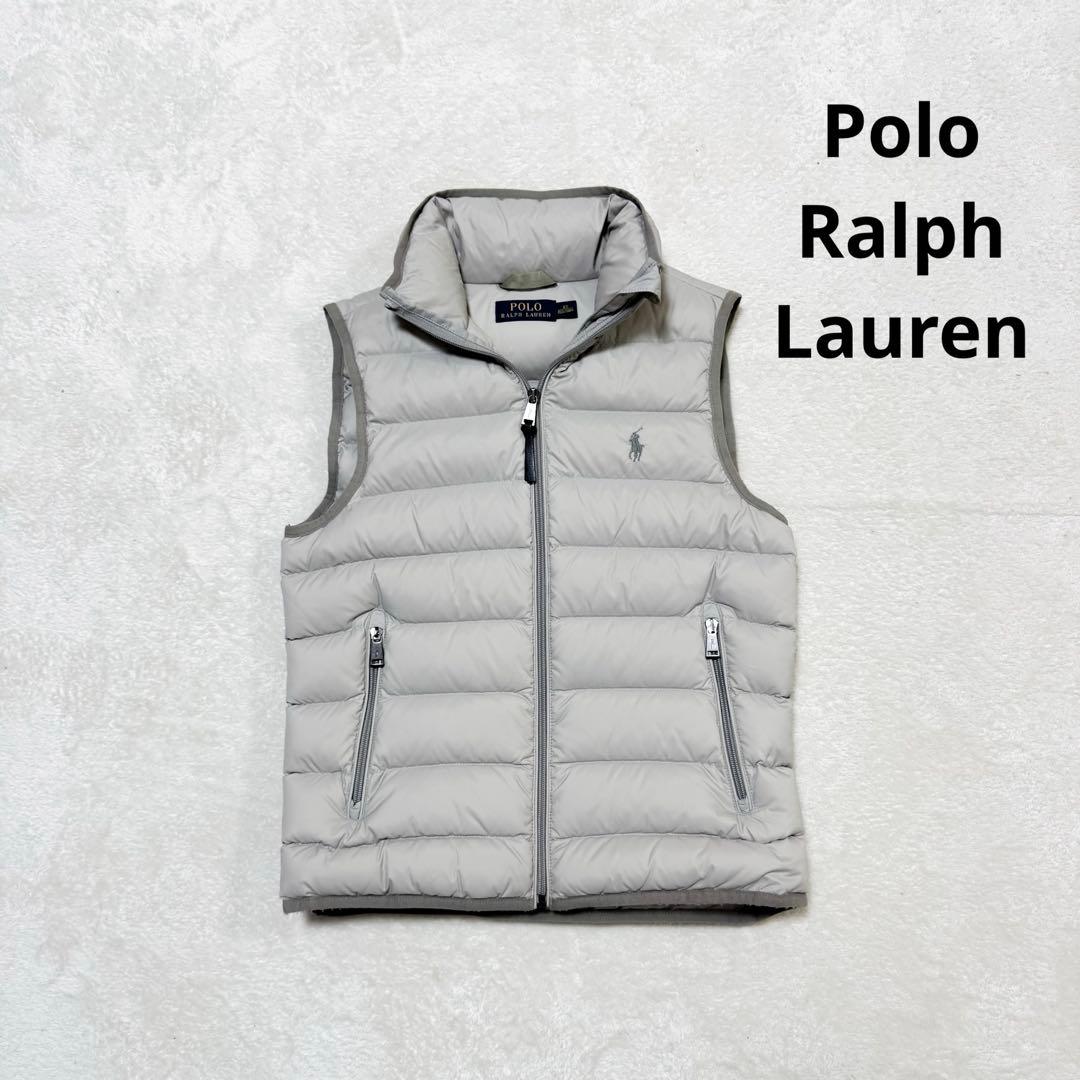 極美品 ポロラルフローレン 近代タグ ダウンベスト ライトグレー XS