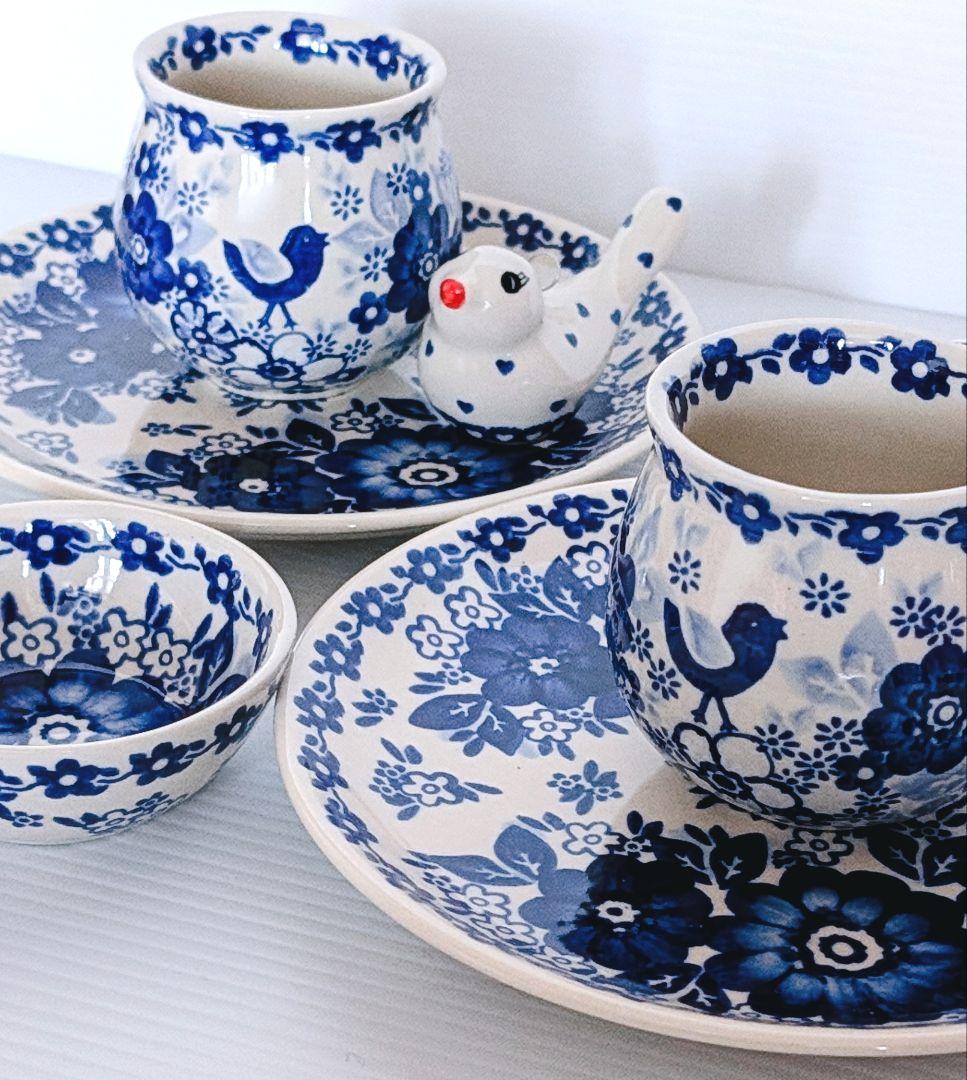 ポーリッシュポタリー VENA社 青い鳥セット♡.*・゜