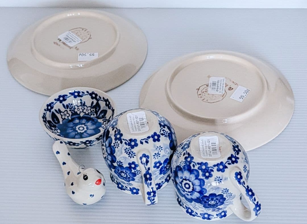 ポーリッシュポタリー VENA社 青い鳥セット♡.*・゜