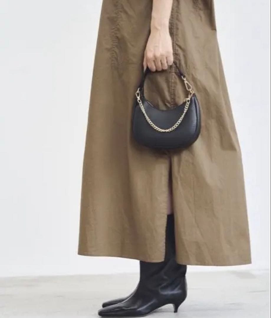 イエナ　ハイカウントツイルシャツワンピース