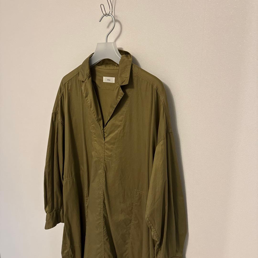 イエナ　ハイカウントツイルシャツワンピース