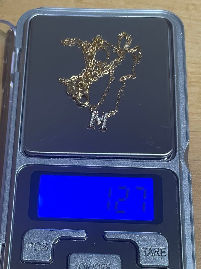 りい♡K18 PG サマンサティアラ ダイヤモンドネックレス イニシャルM