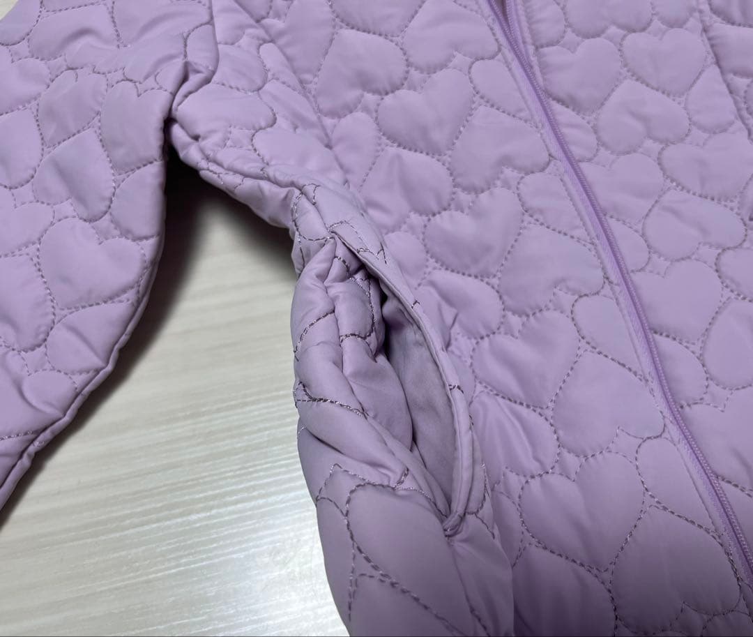 【メゾピアノ】★タグ付き新品未使用★ ハートキルト　ジップパーカブルゾン130