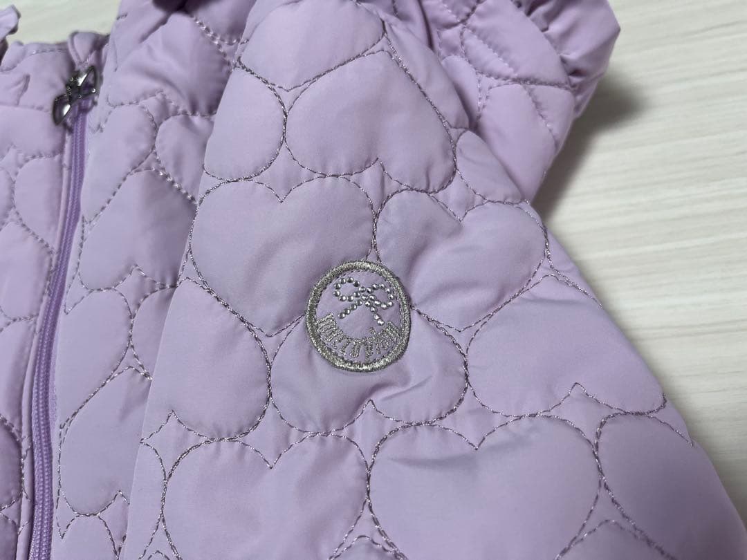 【メゾピアノ】★タグ付き新品未使用★ ハートキルト　ジップパーカブルゾン130