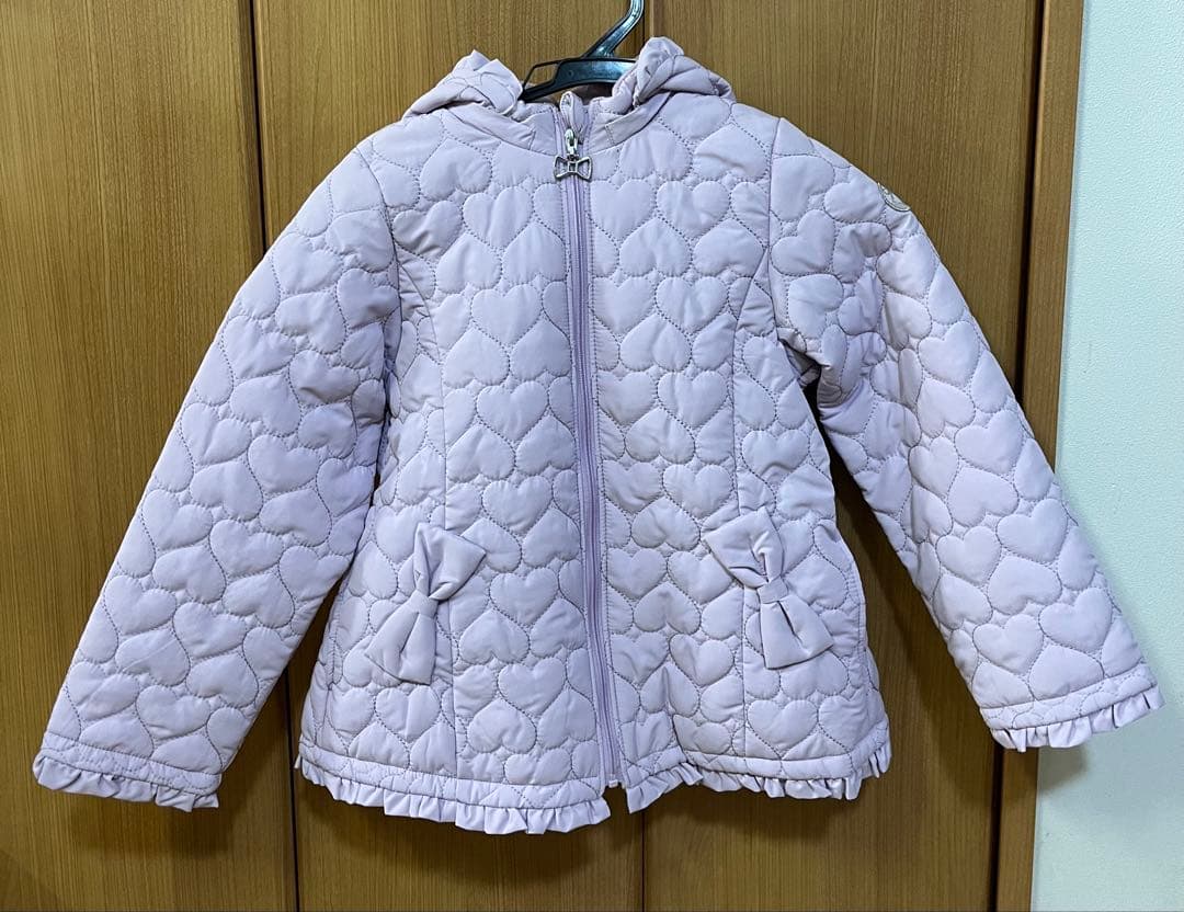 【メゾピアノ】★タグ付き新品未使用★ ハートキルト　ジップパーカブルゾン130