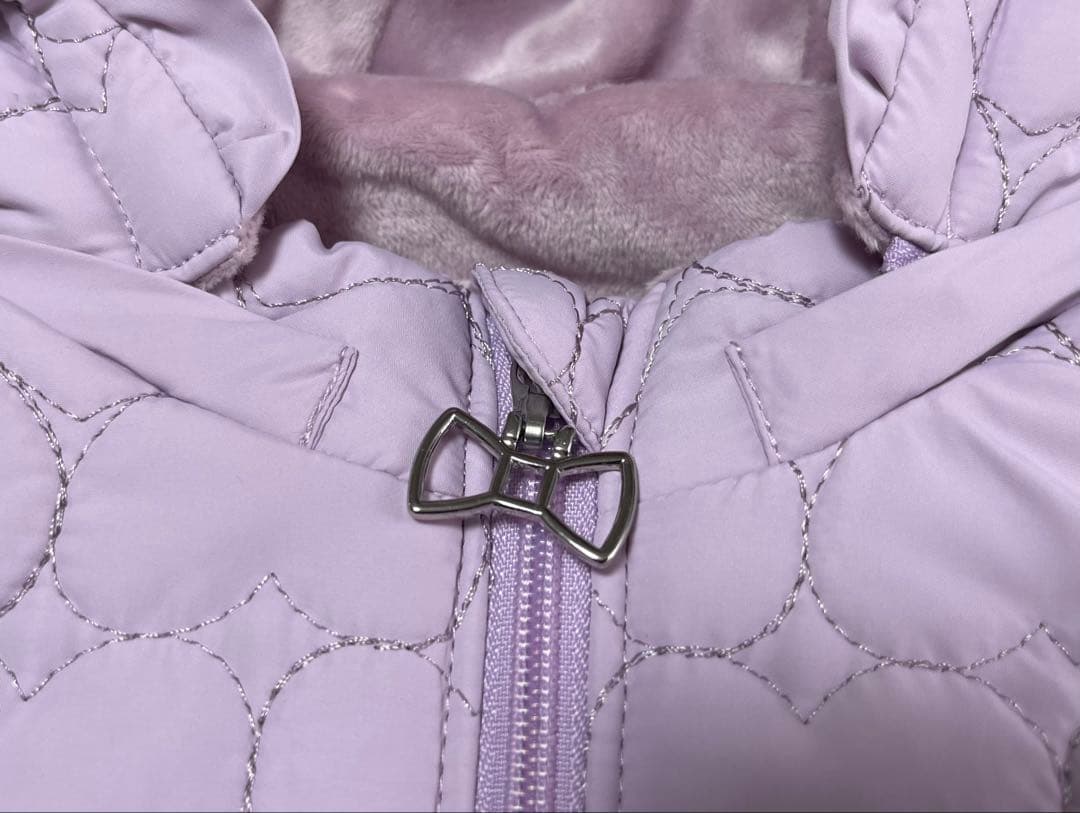 【メゾピアノ】★タグ付き新品未使用★ ハートキルト　ジップパーカブルゾン130