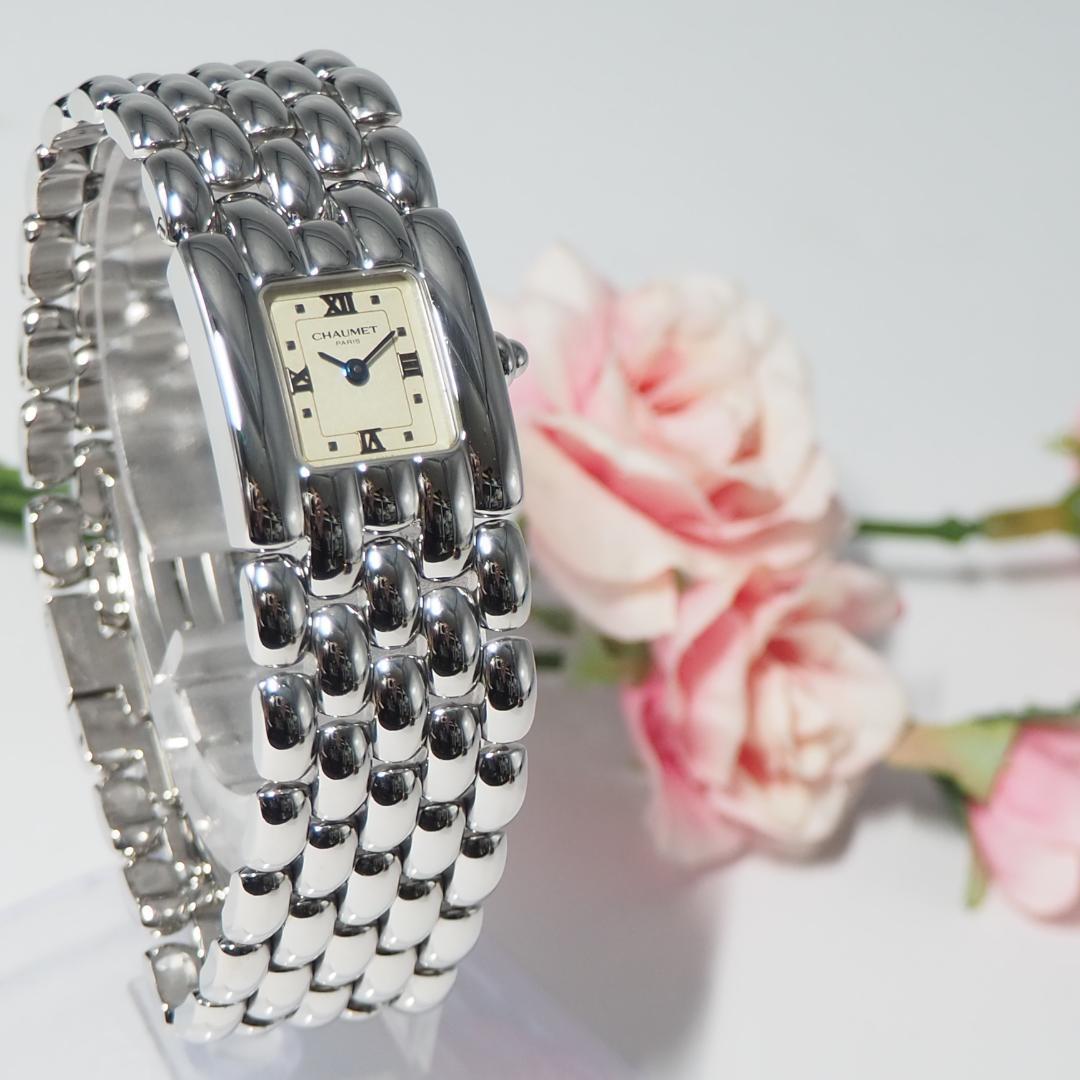 新同品 ショーメ CHAUMET ケイシス スクエア Lサイズ 腕時計 H503