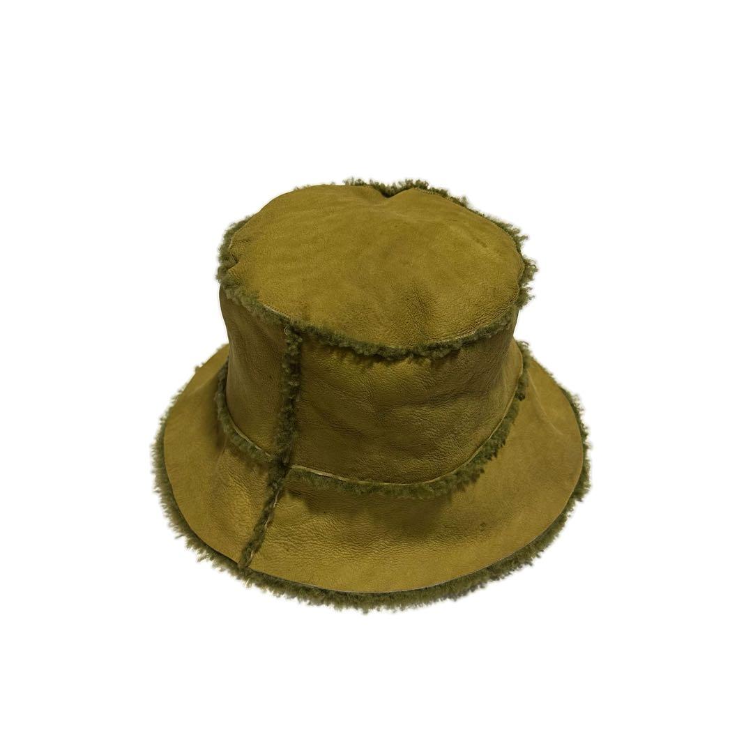 MIU MIU ミュウミュウ ムートンハット レザー メンズ 帽子 キャップ