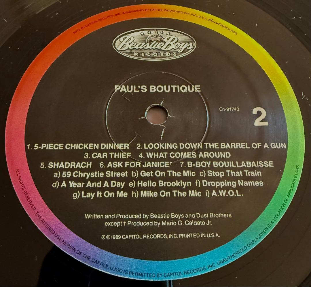 オリジナル初回限定BEASTIE BOYS PAUL’S BOUTIQUE LP