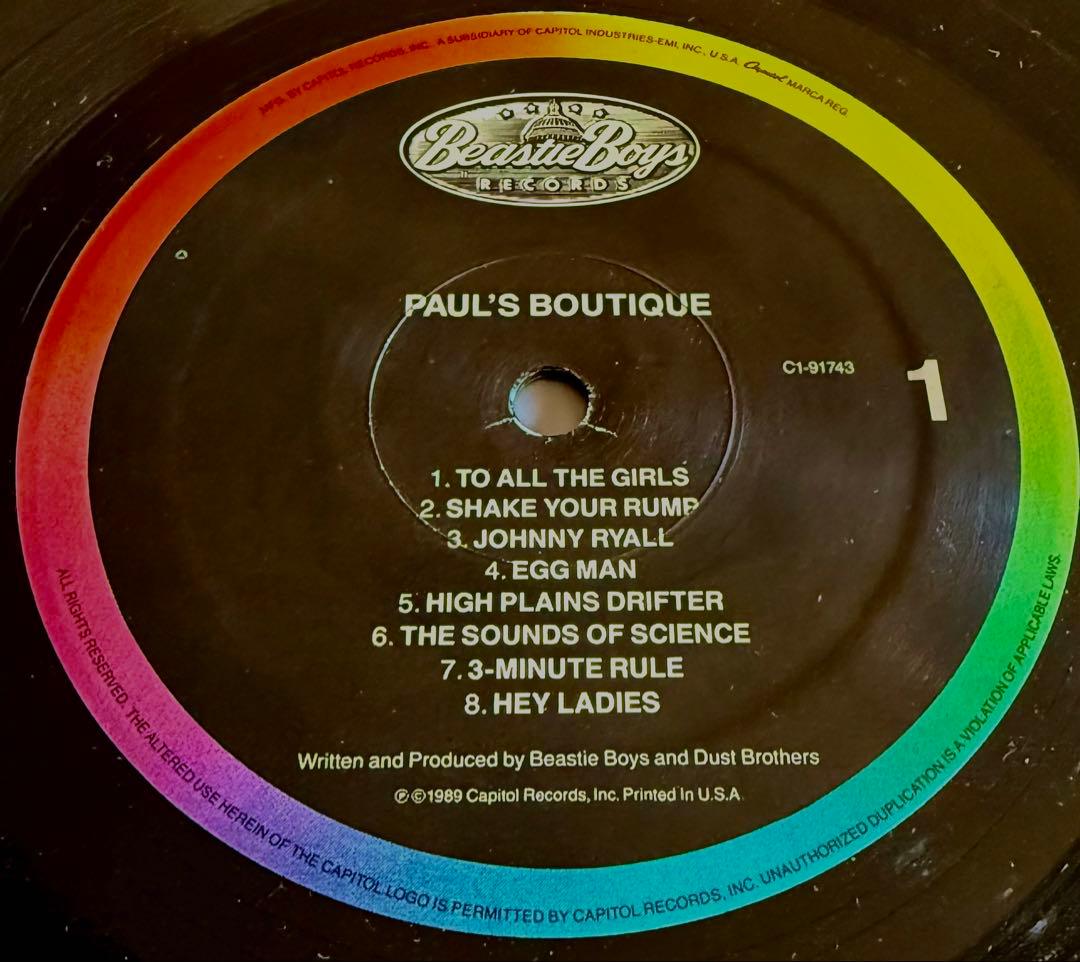 オリジナル初回限定BEASTIE BOYS PAUL’S BOUTIQUE LP