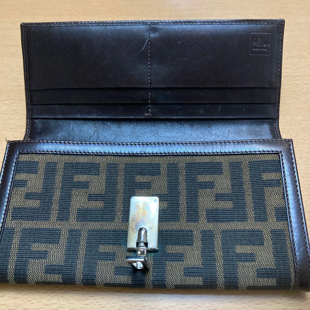 Fendi FFロゴ 長財布 ブラウン系
