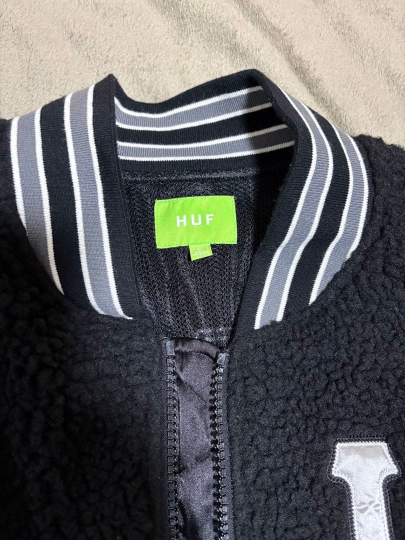 HUF フリーススタジャン ブラック