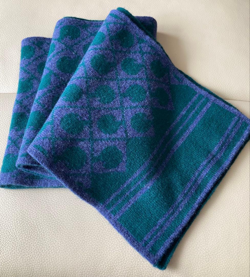 GHERARDINI ゲラルディーニ カシミヤ マフラー ブルー&グリーン
