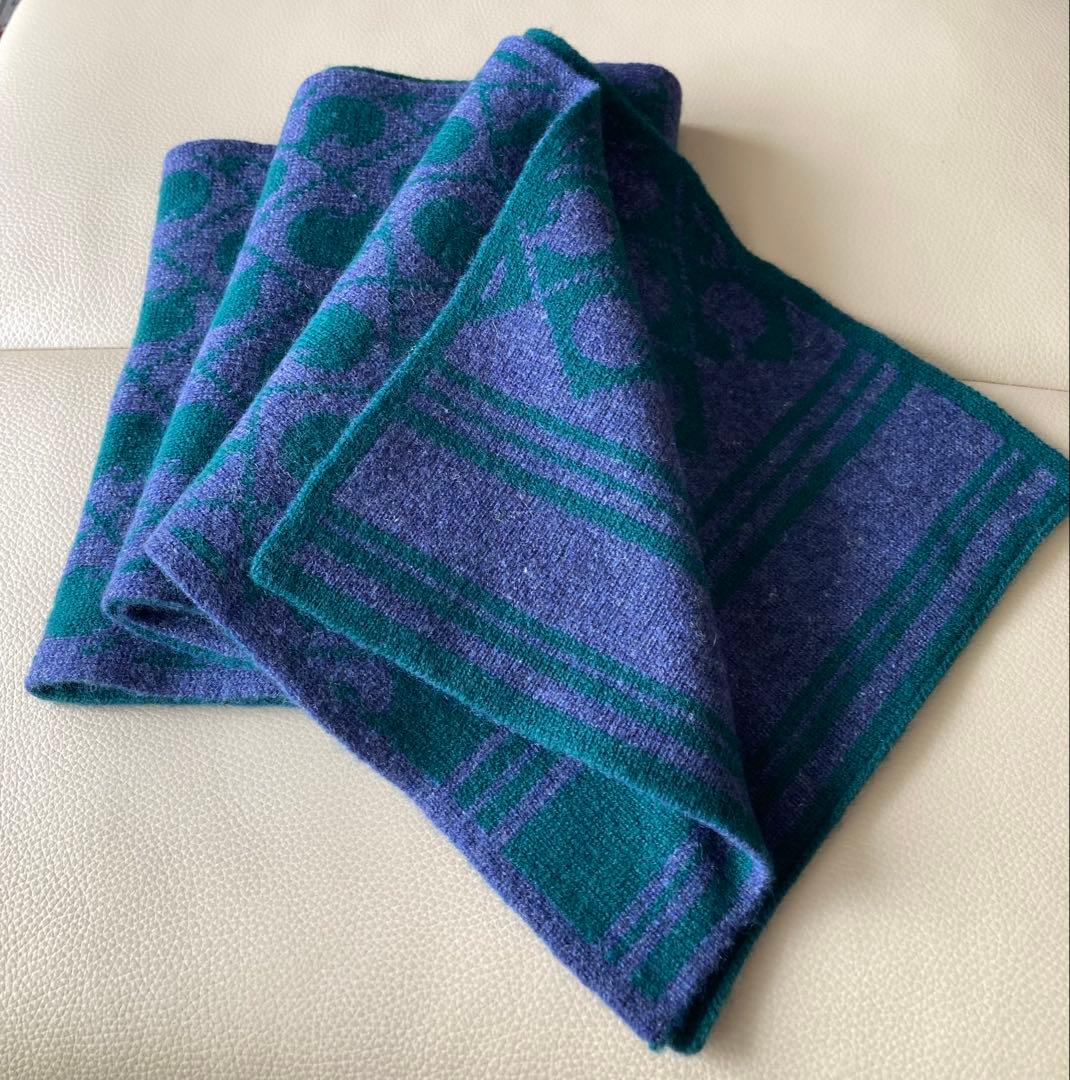 GHERARDINI ゲラルディーニ カシミヤ マフラー ブルー&グリーン