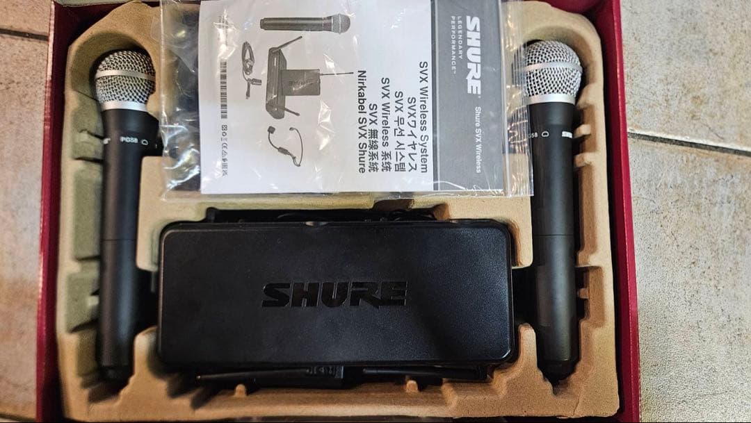 ほぼ未使用SHURE SVX Dual WirelessSVX288/PG58