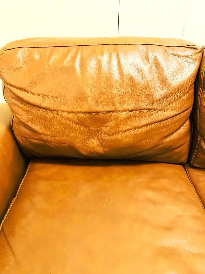 ✨引越し整理品✨【ウニコ】MOLN レザーソファー 3人掛け ダークブラウン