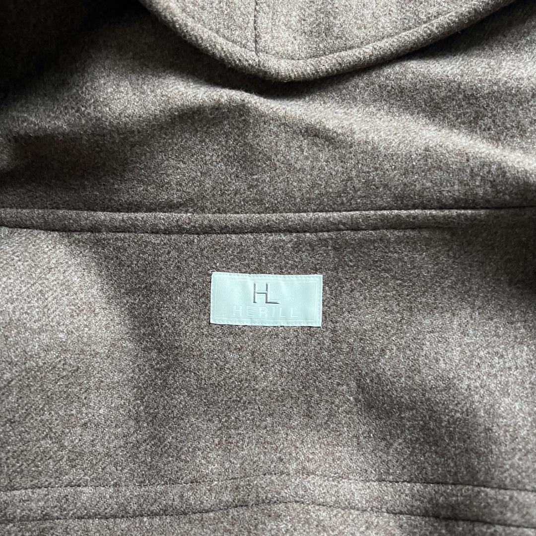 【美品】HERILL ヘリル　ダッフルコート size3 ナチュラル（ブラウン）