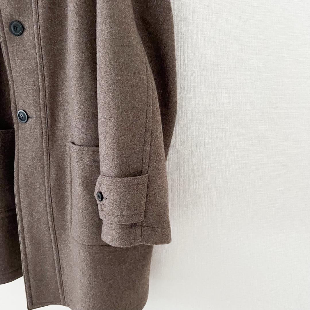 【美品】HERILL ヘリル　ダッフルコート size3 ナチュラル（ブラウン）