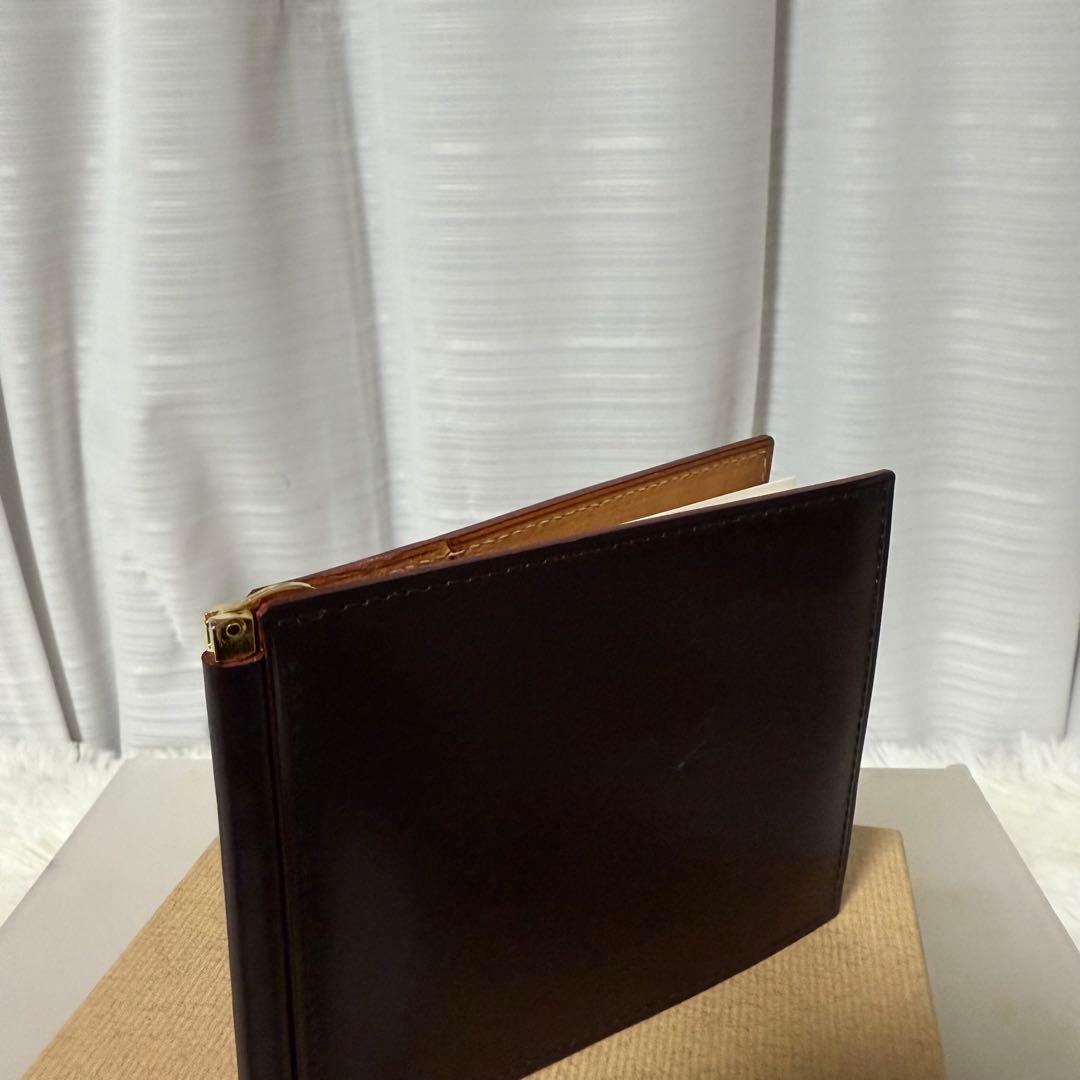 ⭐️美品⭐️　GANZO　ガンゾ　シンブライドル　マネークリップ　ブラウン