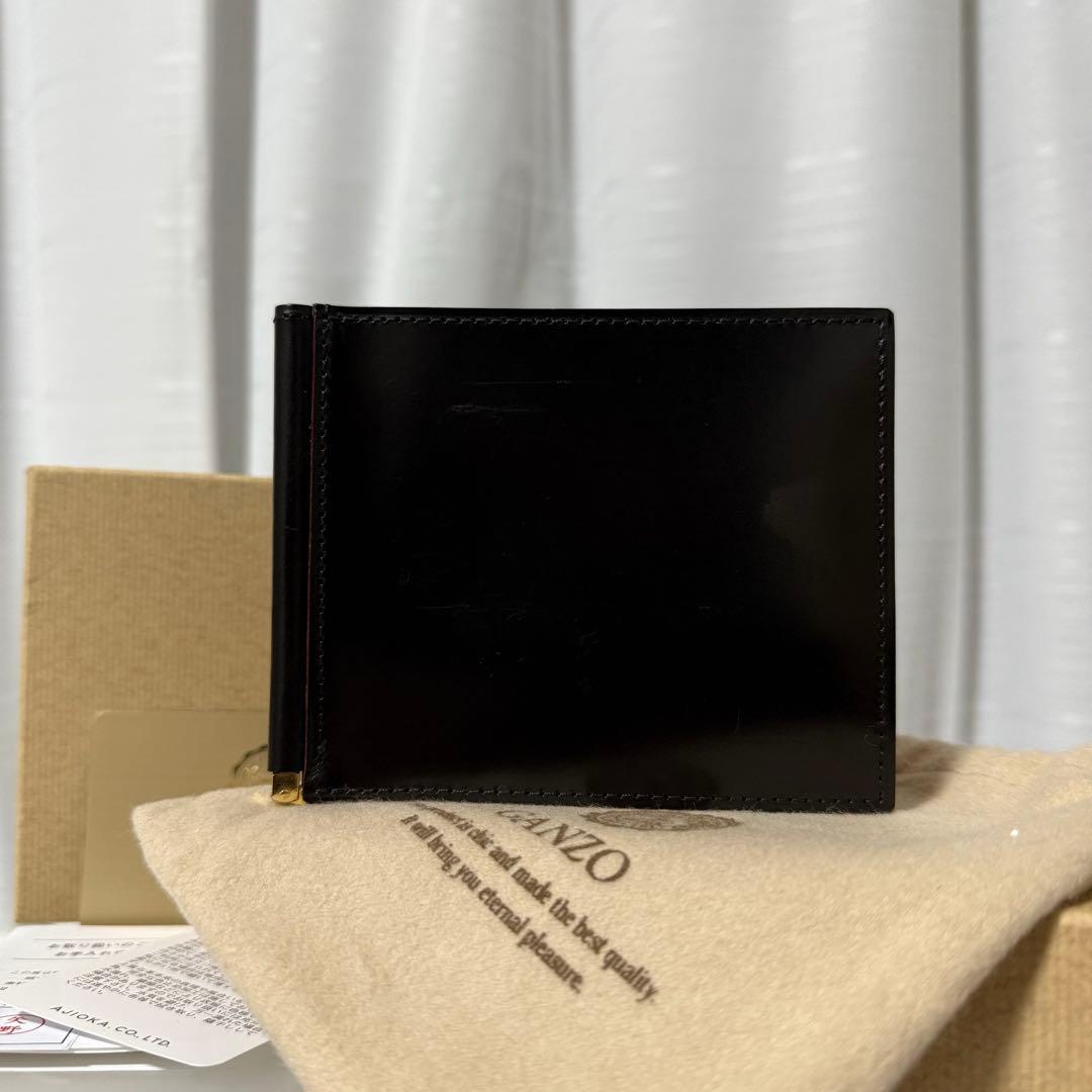 ⭐️美品⭐️　GANZO　ガンゾ　シンブライドル　マネークリップ　ブラウン