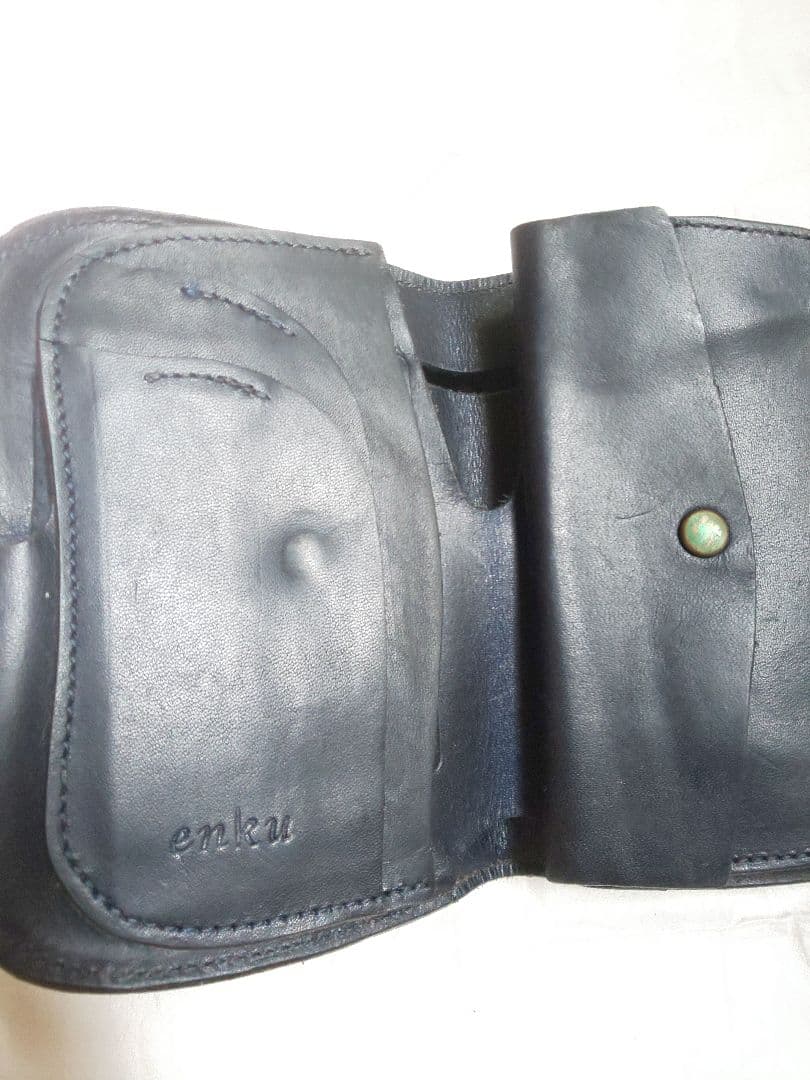 ブラドルレザー 正藍染 折り財布 enku すくも ホワイトハウスコックス