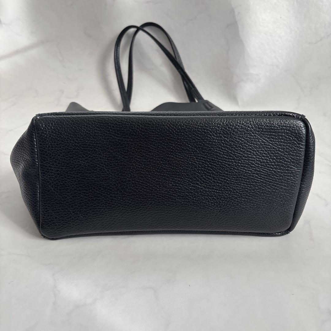 極美品♡Marlon レザートートバッグ　イタリア製　ブラック　A4　黒