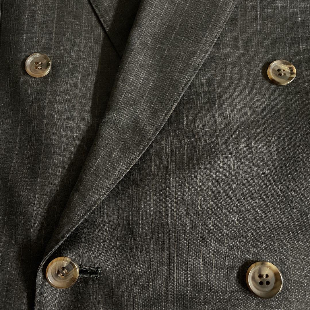 極美品 FENDI ネクタイ × イタリア製 極上ウール ダブルスーツ XL