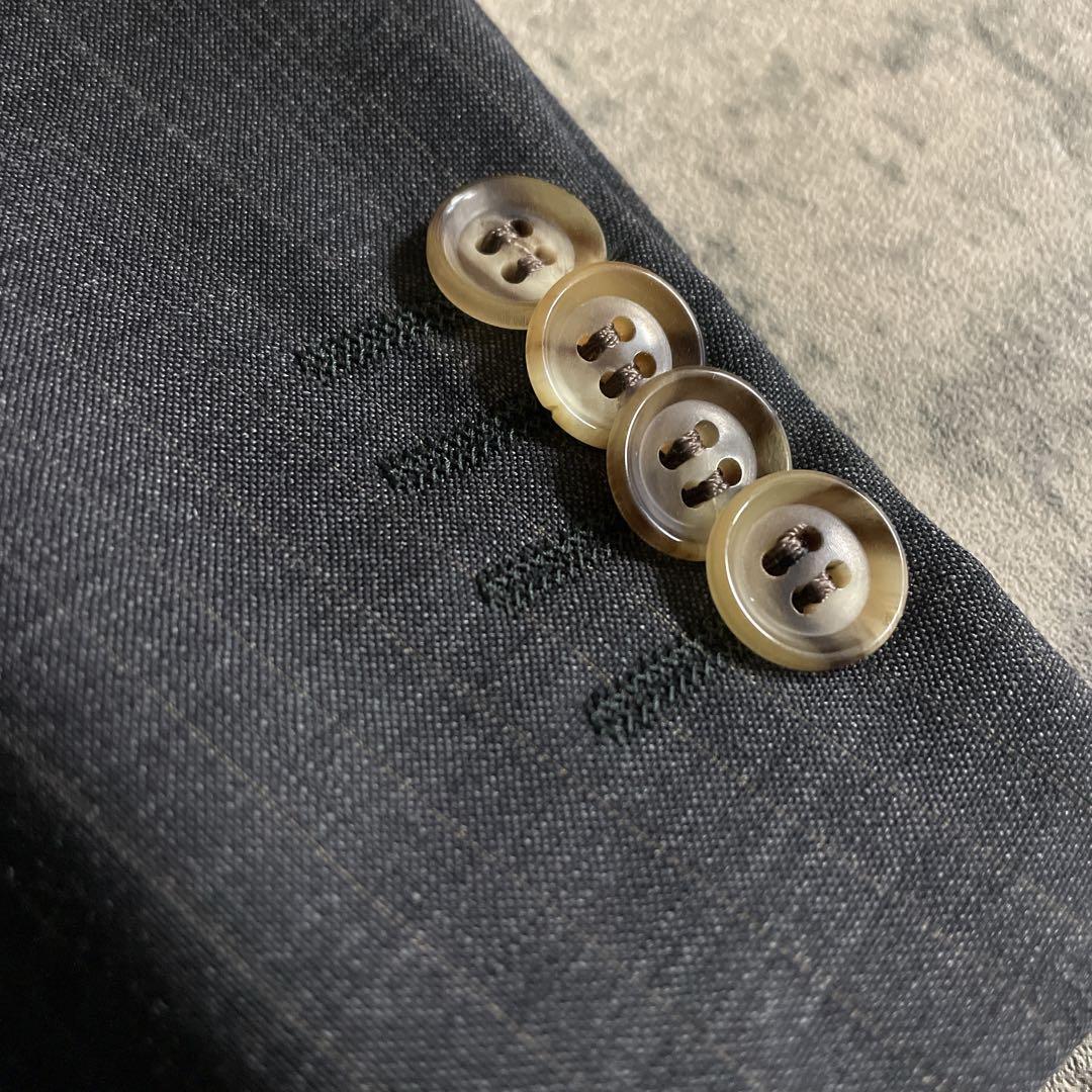 極美品 FENDI ネクタイ × イタリア製 極上ウール ダブルスーツ XL