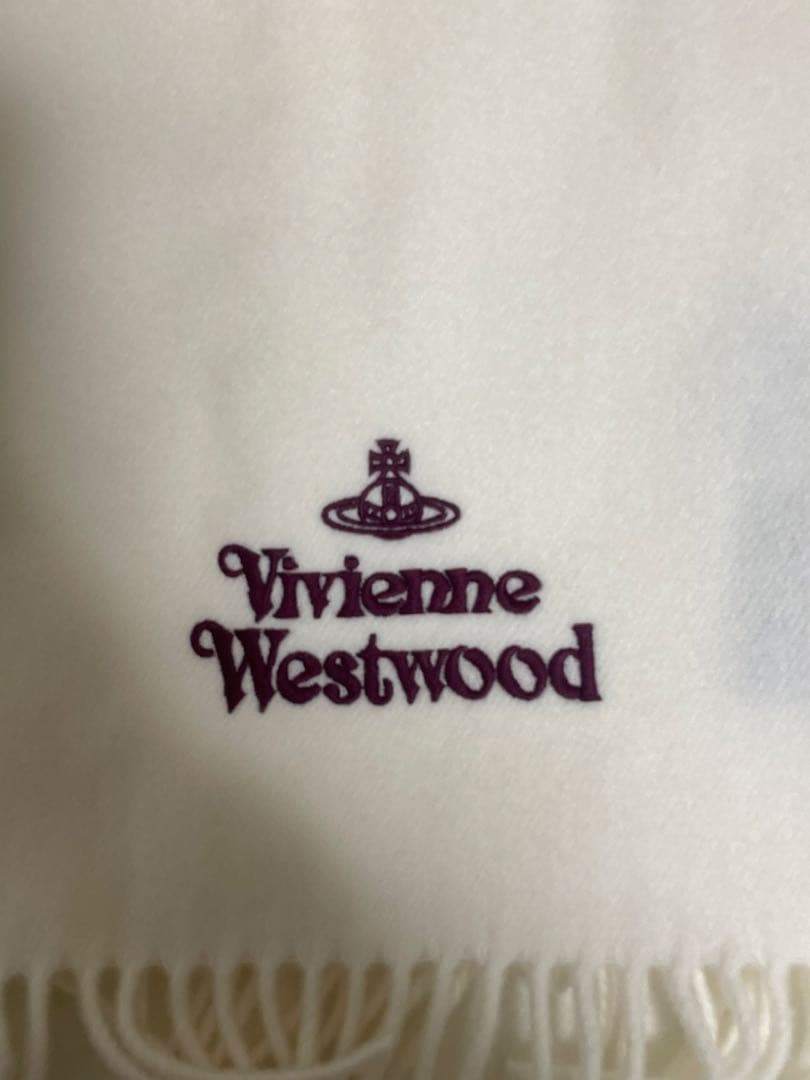 Vivienne Westwood マフラー 白 ギフト包装付き