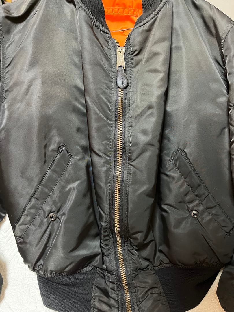 90s ALPHA MA-1 フライトジャケット ブラック