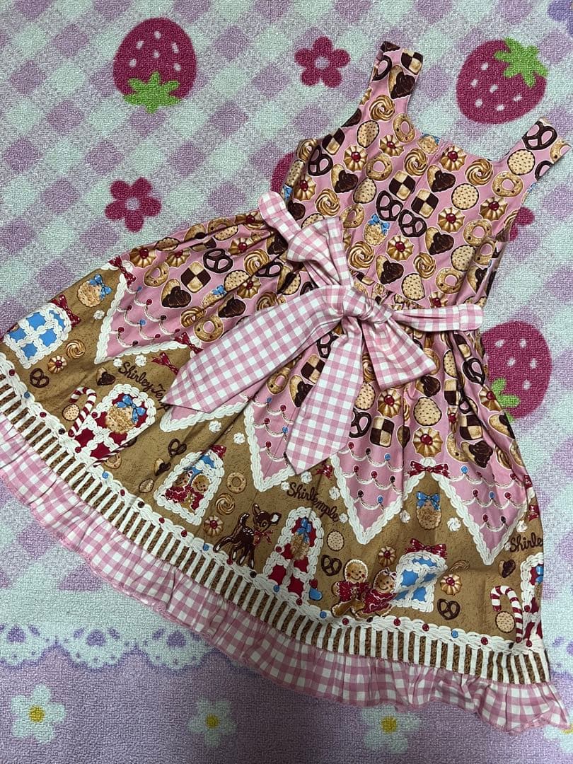 シャーリーテンプル　お菓子のおうち　130 ジャンスカ　ワンピース　クッキー