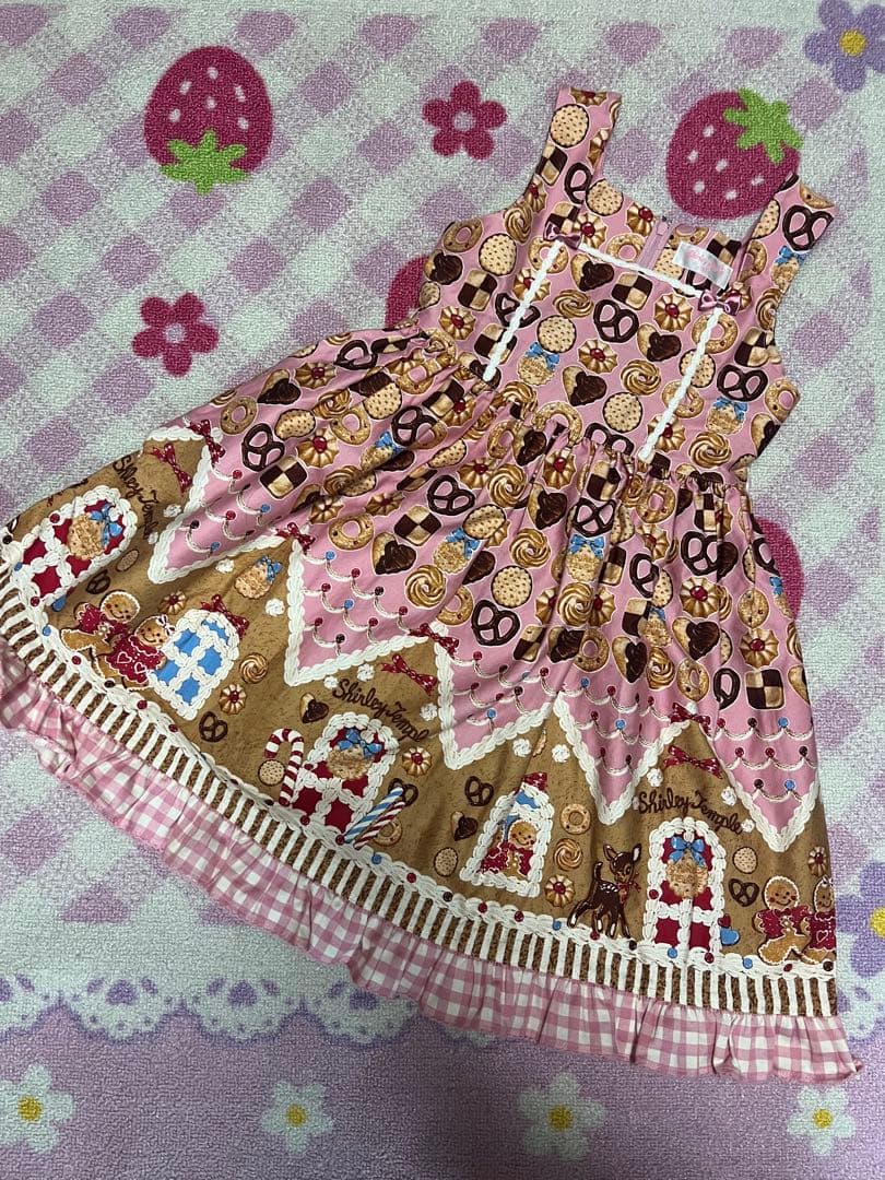 シャーリーテンプル　お菓子のおうち　130 ジャンスカ　ワンピース　クッキー