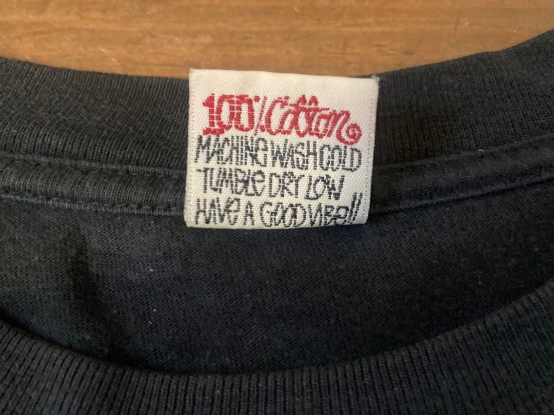 90s Stussy ブラック Ｌ　長袖カットソー USA製　白タグ old