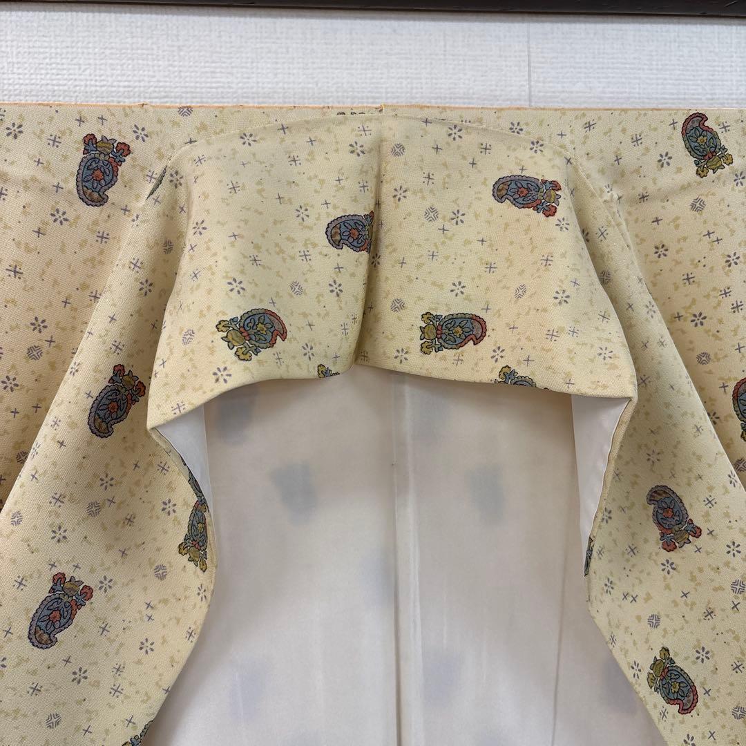 M*i様 付下げ 小紋付下げ ペイズリーの更紗 染め 正絹 AK-6109