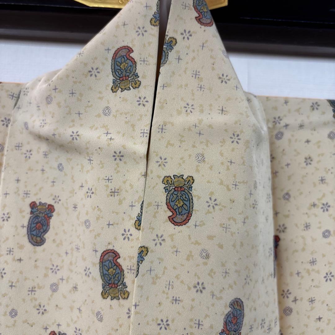 M*i様 付下げ 小紋付下げ ペイズリーの更紗 染め 正絹 AK-6109