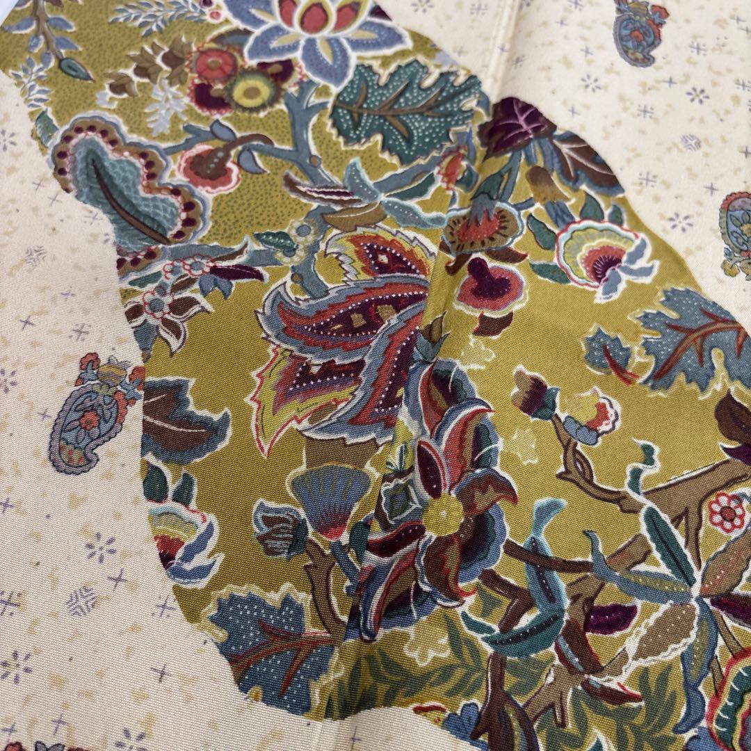 M*i様 付下げ 小紋付下げ ペイズリーの更紗 染め 正絹 AK-6109