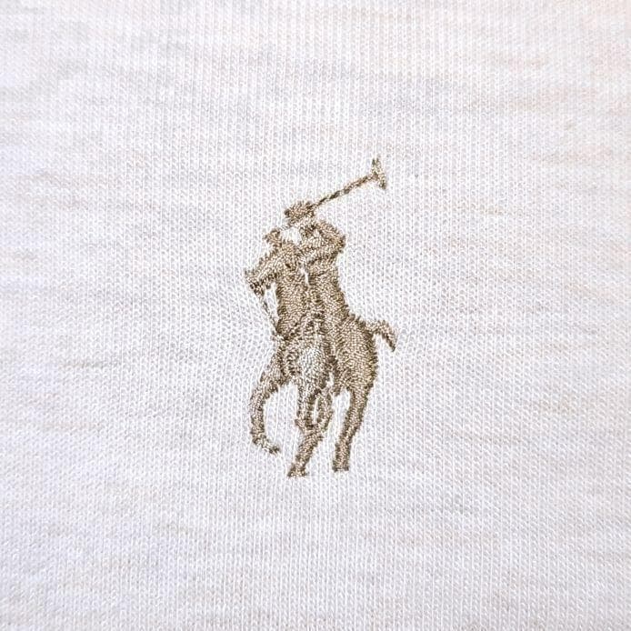 試着のみ ポロラルフローレン スエット トレーナー ベージュ ブラウンポニー M