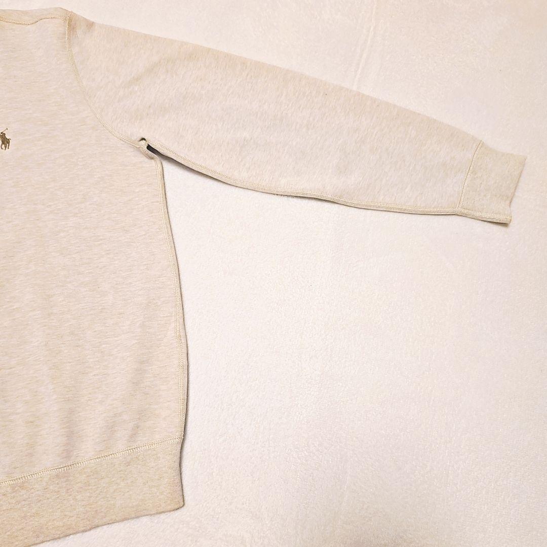 試着のみ ポロラルフローレン スエット トレーナー ベージュ ブラウンポニー M