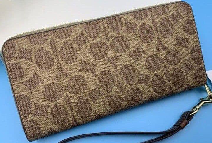 新品未使用コーチ長財布ブラウンシグネチャーレディースメンズ送料無料即日発送