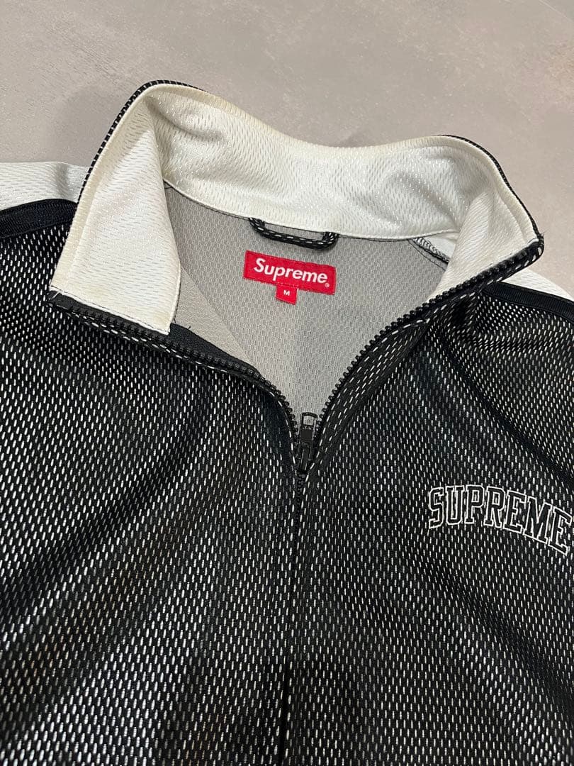 m*o様 supreme シュプリーム メッシュ ブラック ジャージ ジッパー付